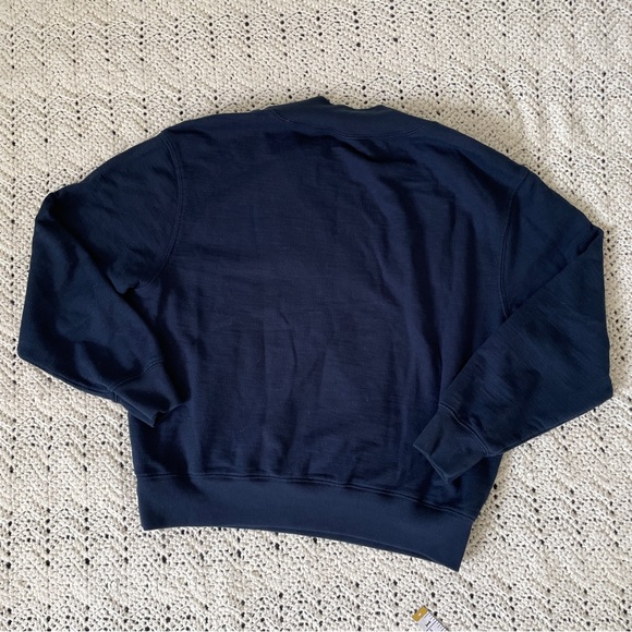 AG Adriano Goldschmied Weddington Vee Sweatshirt Navy Blue (Small) - Picture 3 of 11